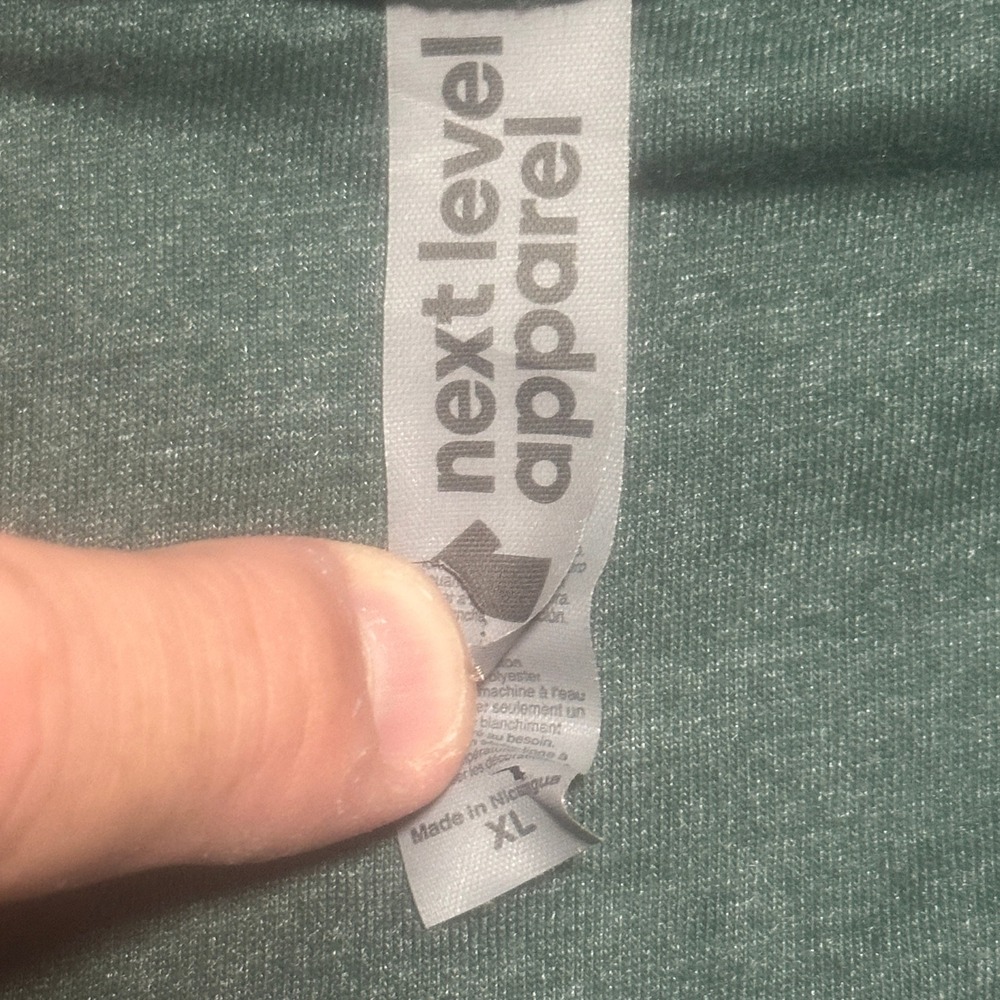 Next Level Mens Philly Script Graphic T-Shirt XL Green Short Sleeve Crewneck - Picture 4 of 6
